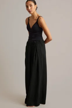Linnebyxor wide fit