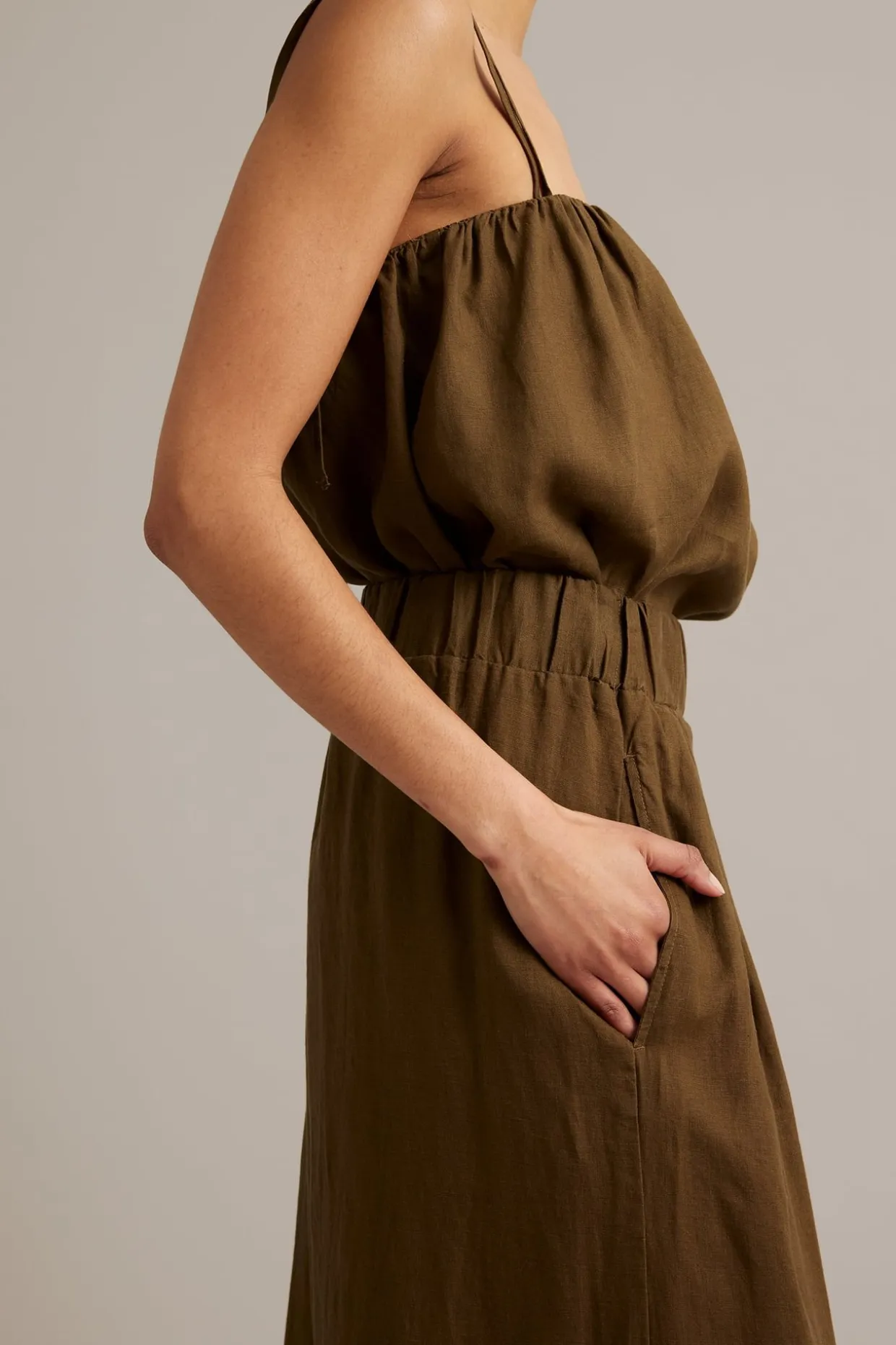 Linnebyxor wide fit
