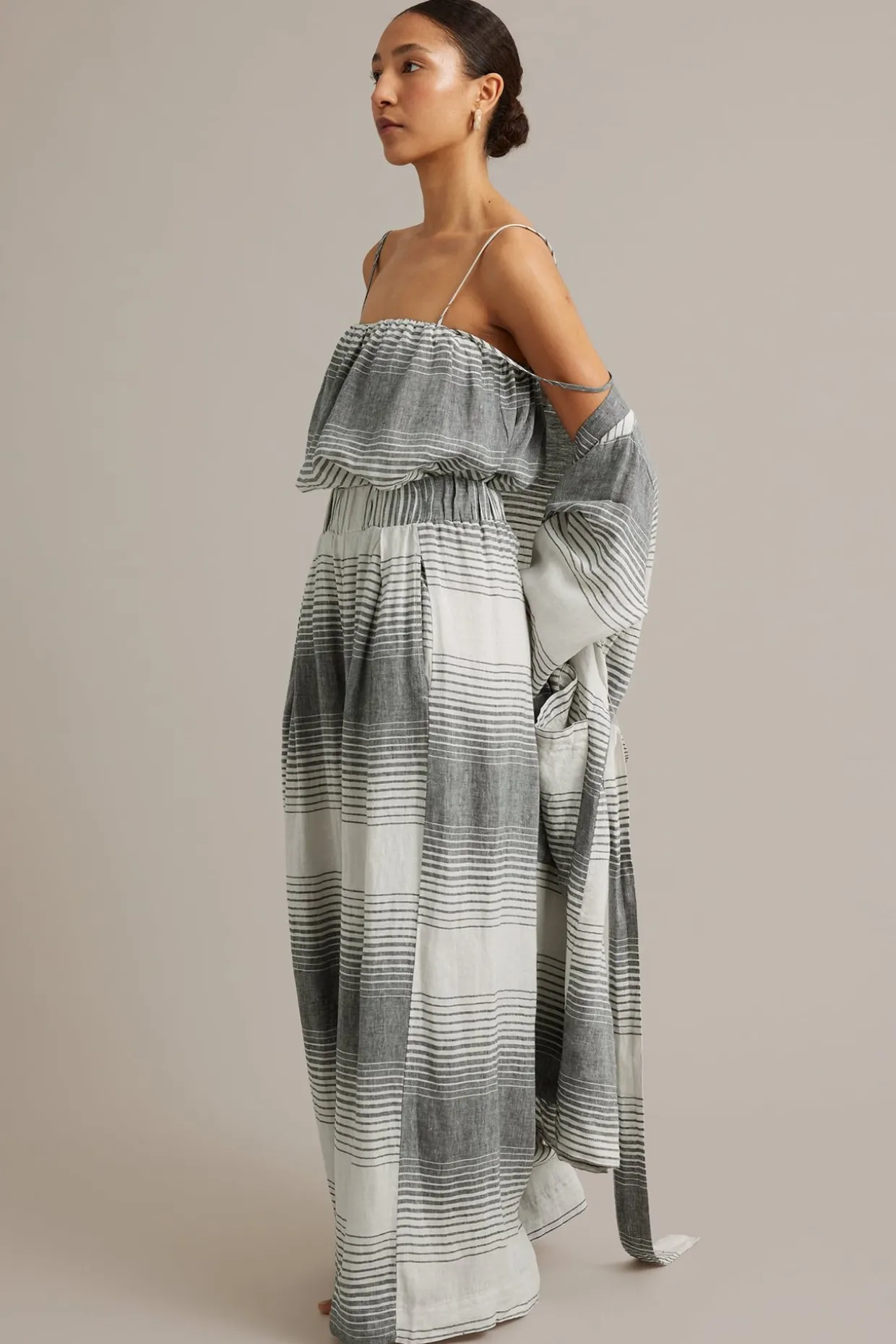Linnebyxor wide fit