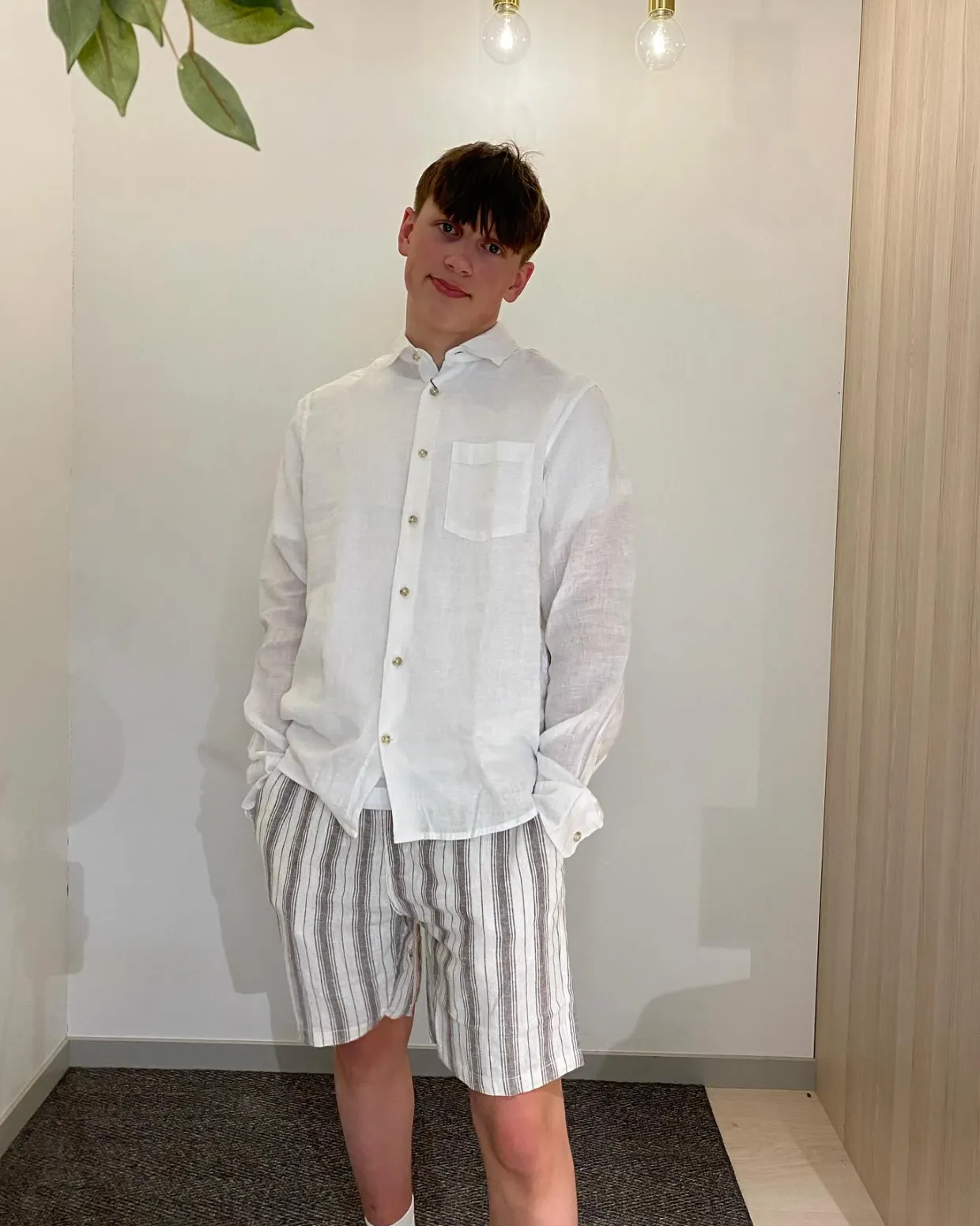 Linneskjorta regular fit