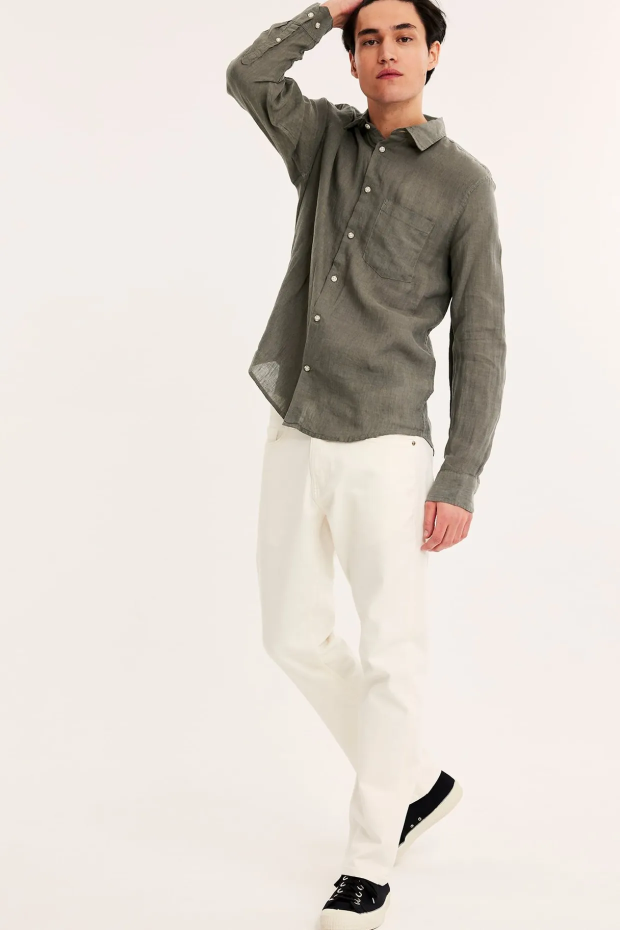 Linneskjorta regular fit