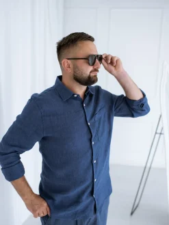 Linneskjorta regular fit