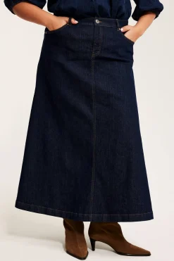 Lång jeanskjol