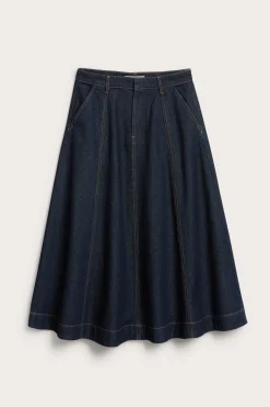 Lång jeanskjol