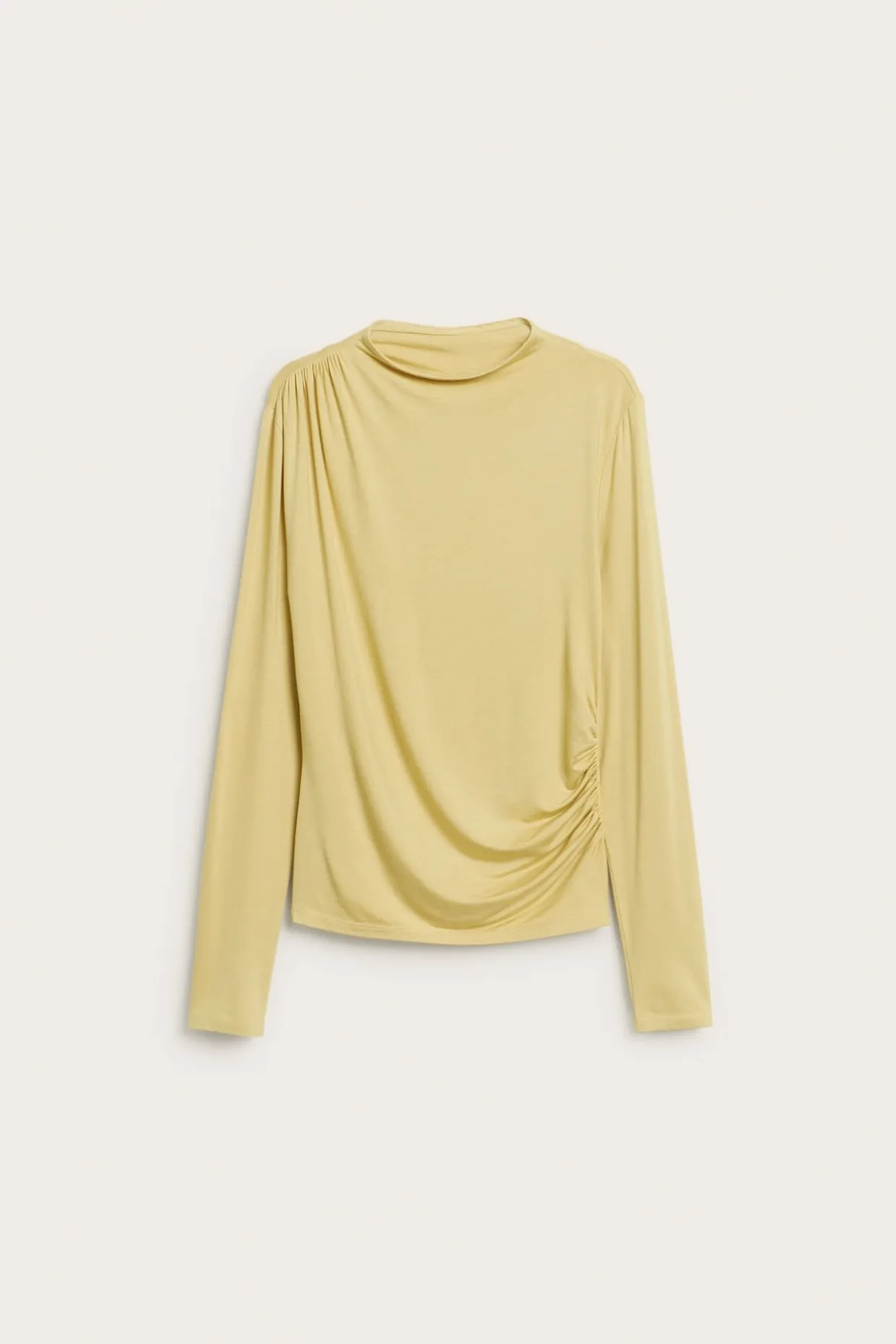 Långärmad topp med drapering