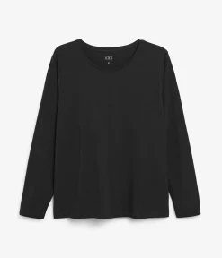 Långärmad t-shirt i bomull