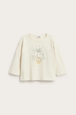 Långärmad t-shirt med djurmotiv