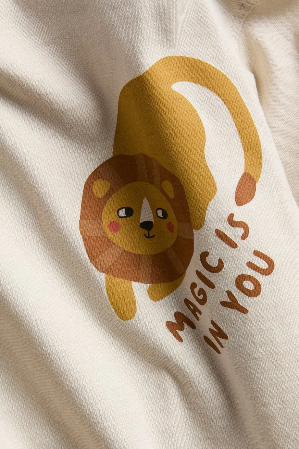 Långärmad t-shirt med lejontryck