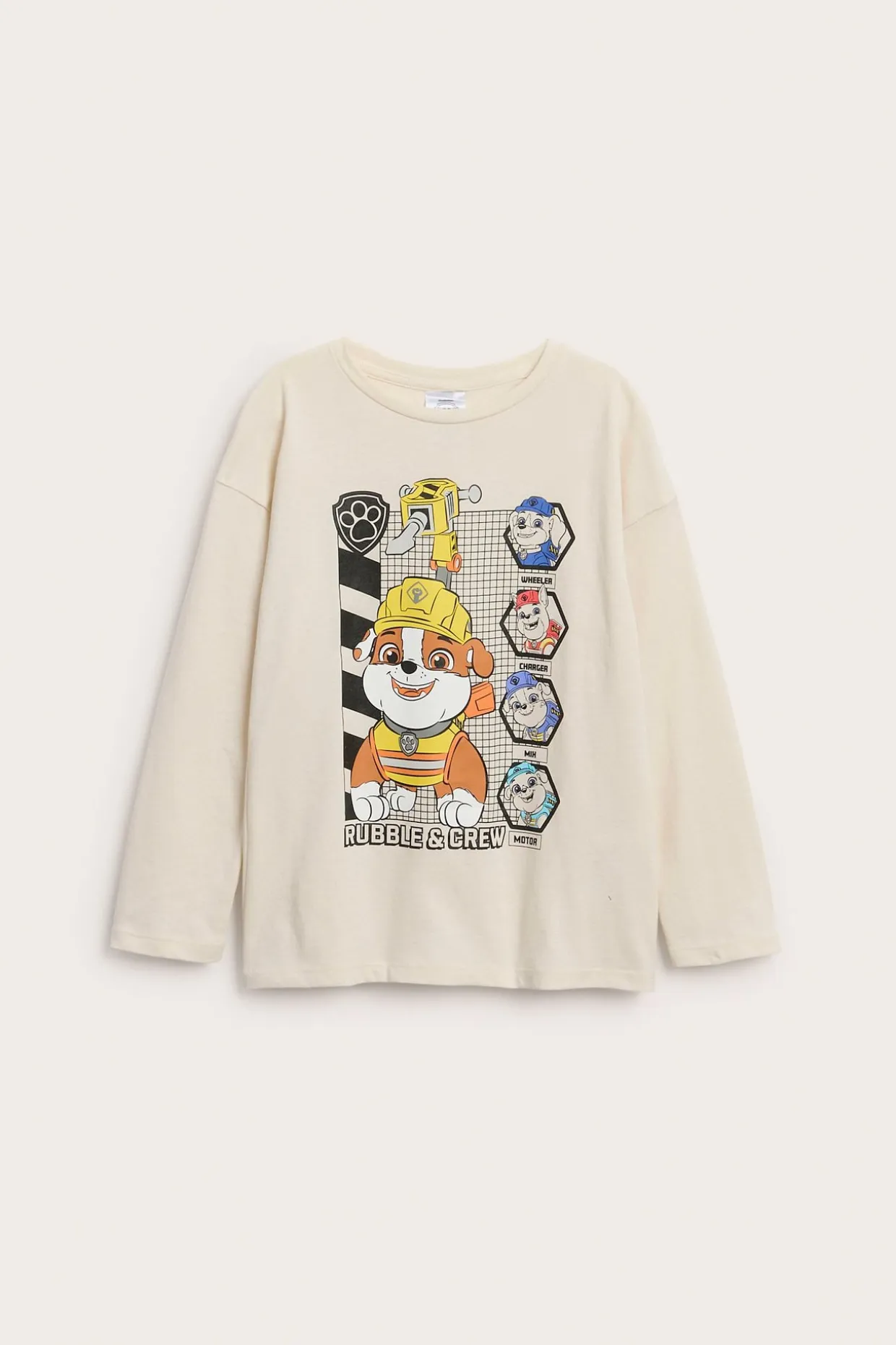Långärmad t-shirt med Rubble från Paw Patrol