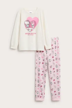 Långärmat pyjamasset med Hello Kitty