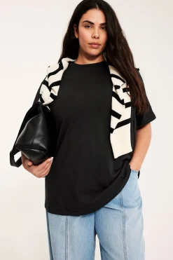 Lång t-shirt i bomull