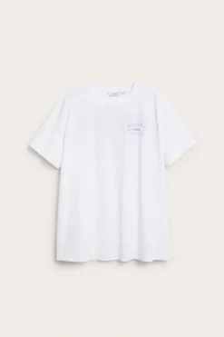 Lång t-shirt med tryckta motiv