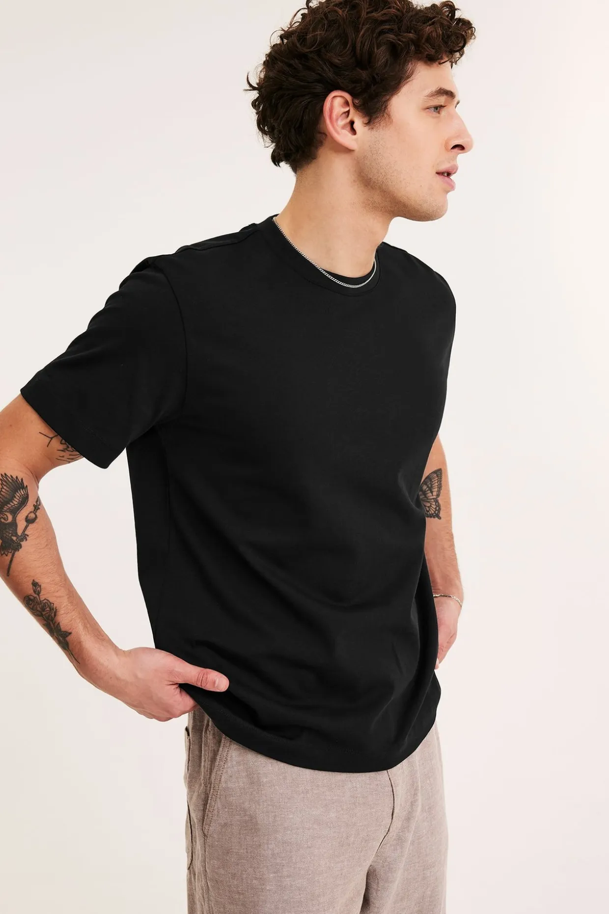 Loose t-shirt i bomull