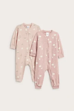 Mönstrad babypyjamas i 2-pack