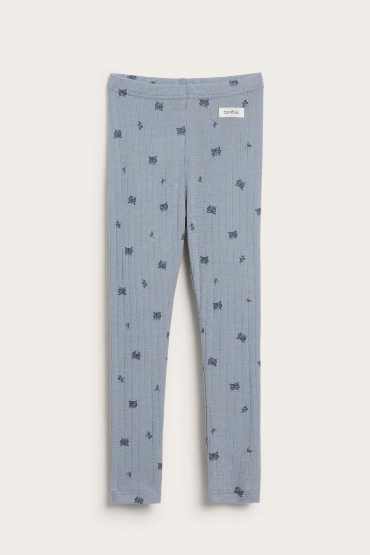 Mönstrade leggings i merinoull