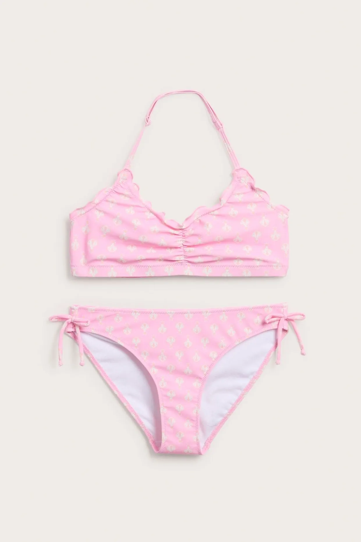Mönstrad halterneck-bikini