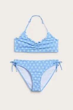 Mönstrad halterneck-bikini