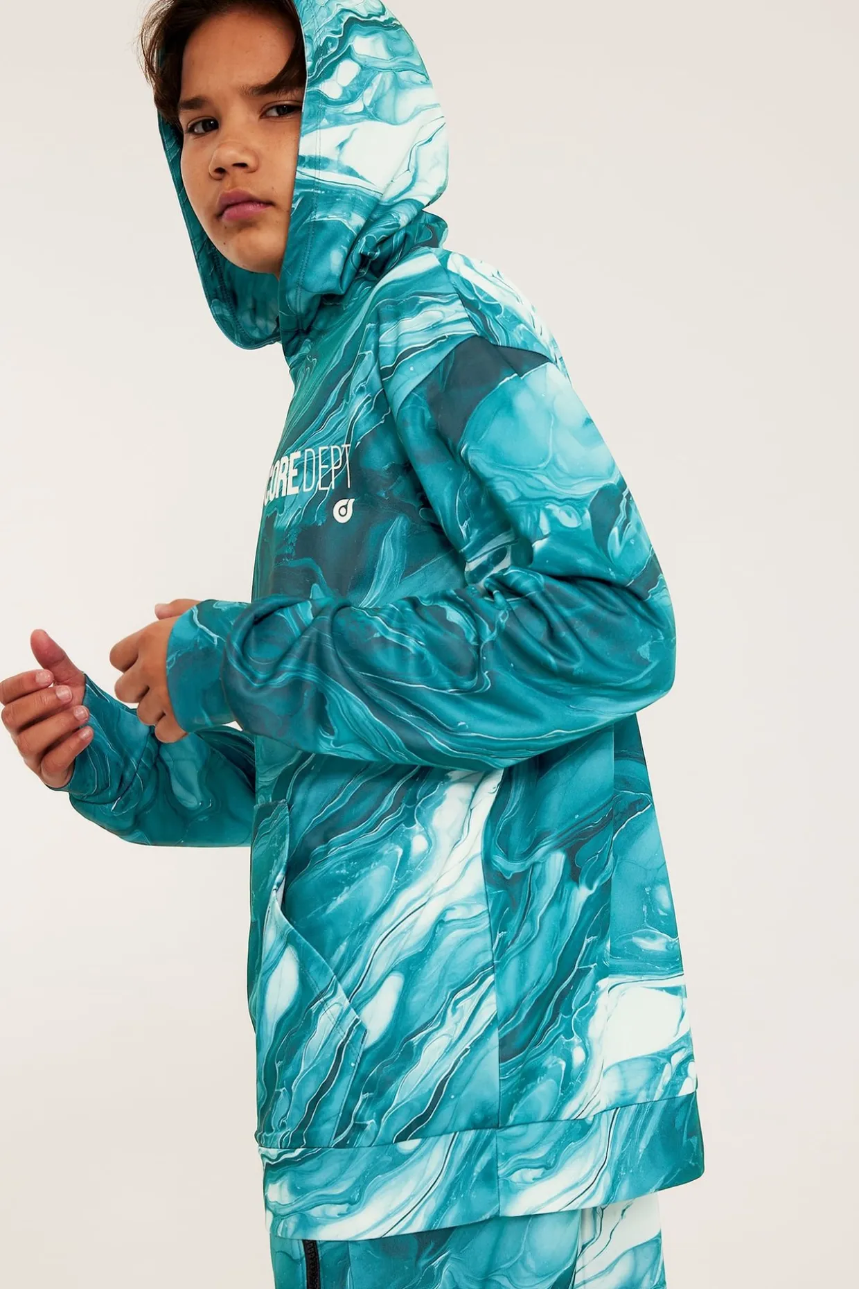 Mönstrad hoodie i WCT