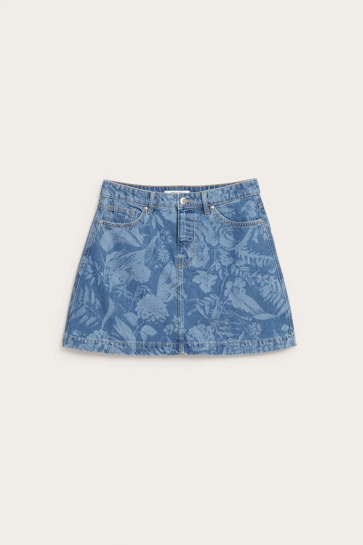 Mönstrad jeanskjol
