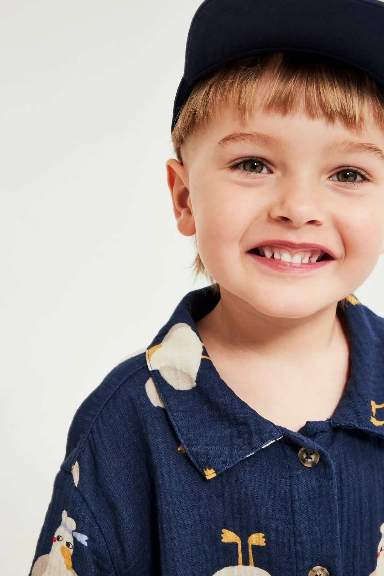 Mönstrad skjorta i muslin