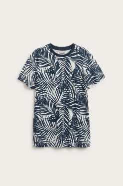Mönstrad t-shirt i bomullstrikå