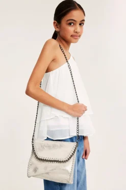 One shoulder-blus med volanger