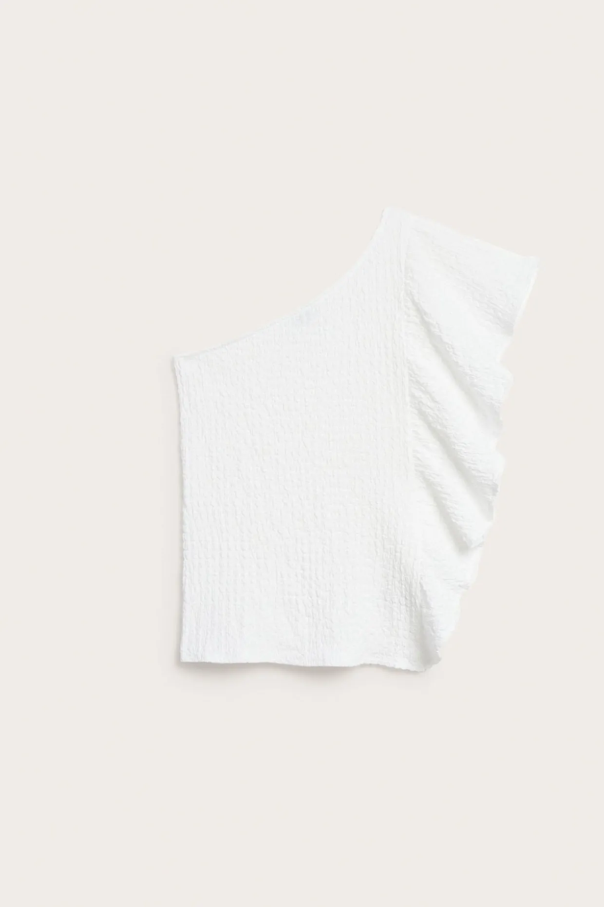 One shoulder-top med volang