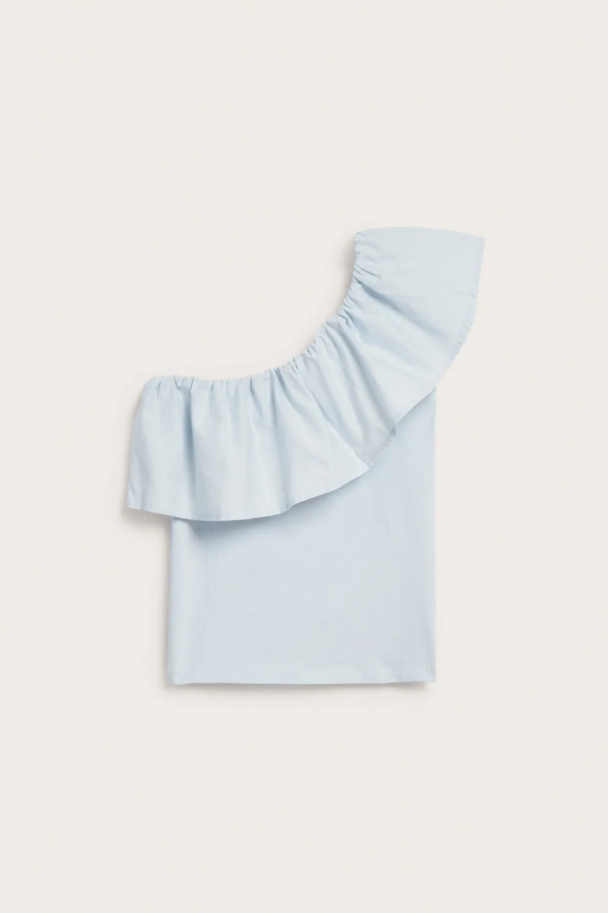 One shoulder volangtopp
