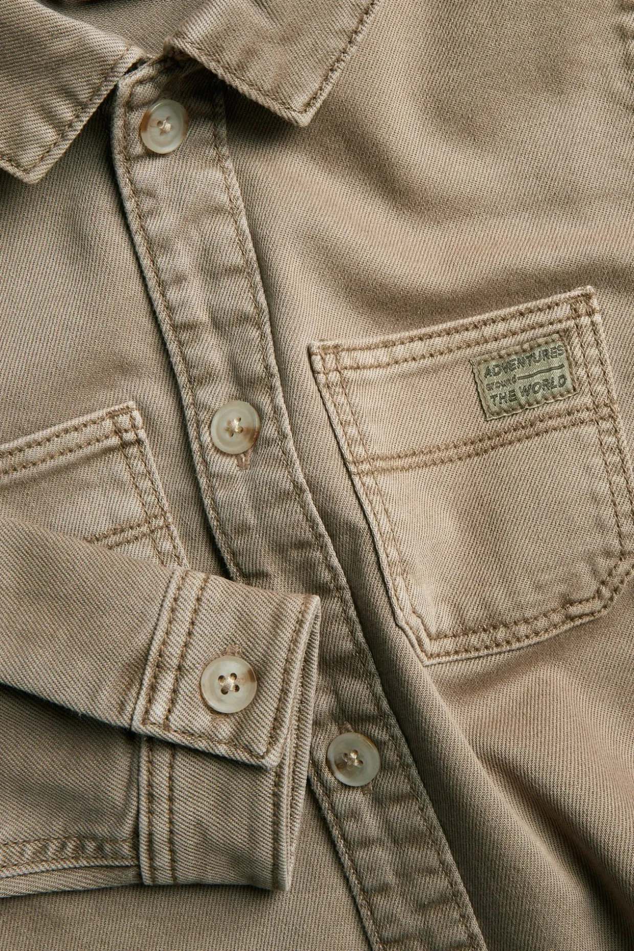 Overshirt i bomullstwill