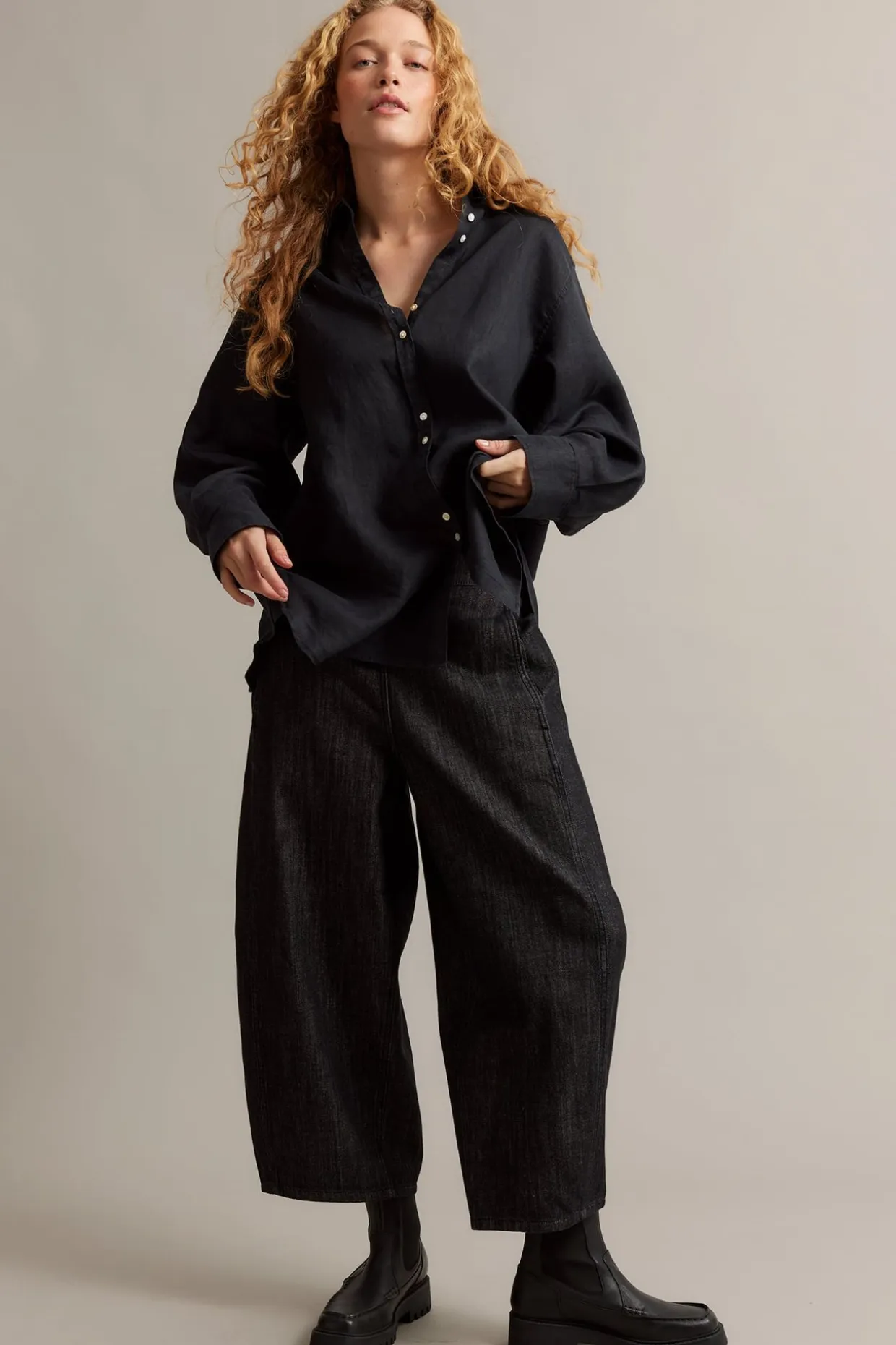 Oversized linneskjorta