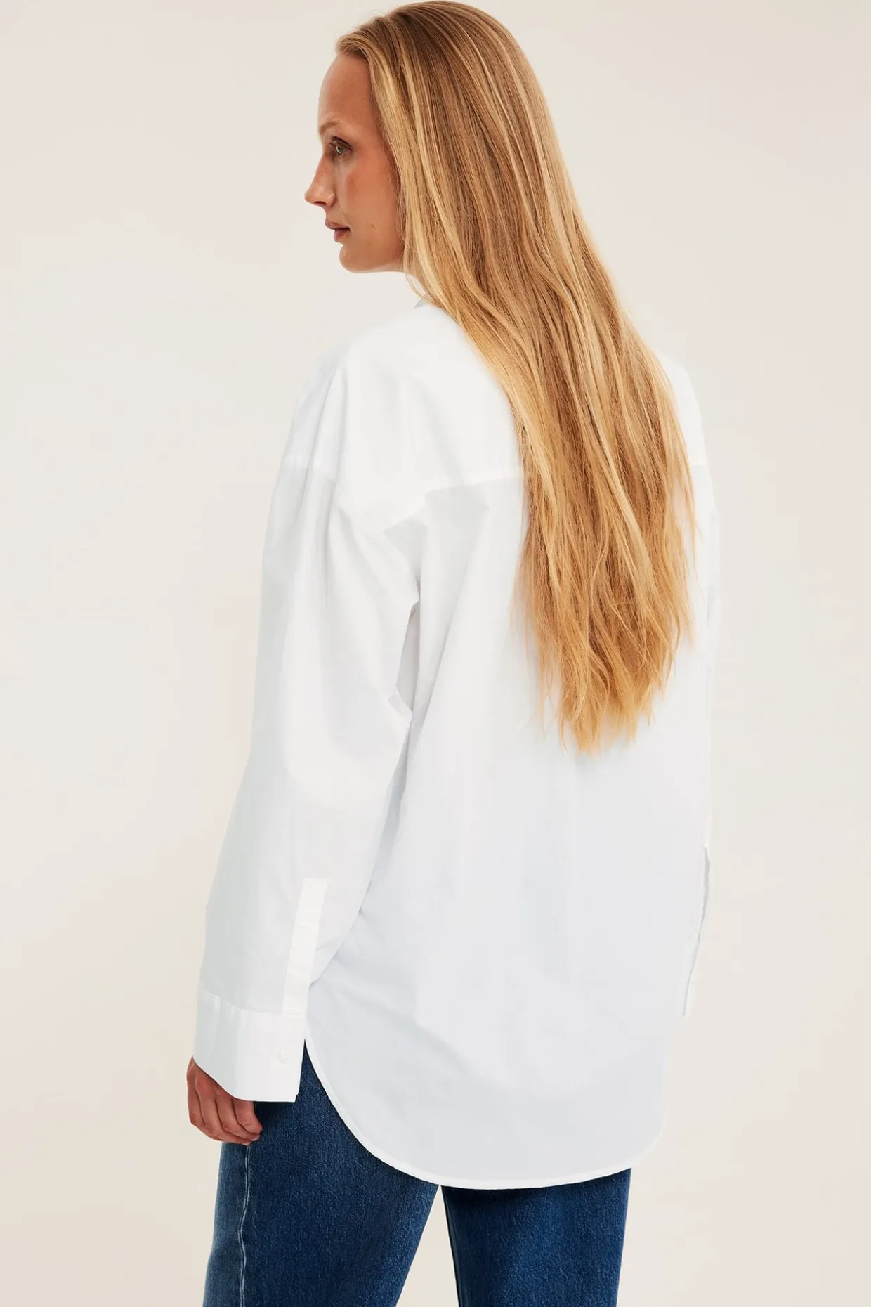 Oversized poplinskjorta