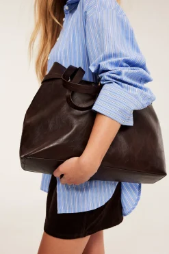 Oversized skjorta i bomullspoplin