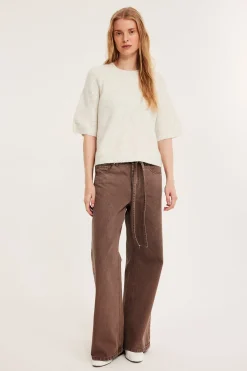 Oversized stickad t-shirt