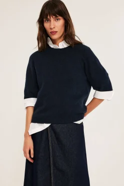 Oversized stickad t-shirt