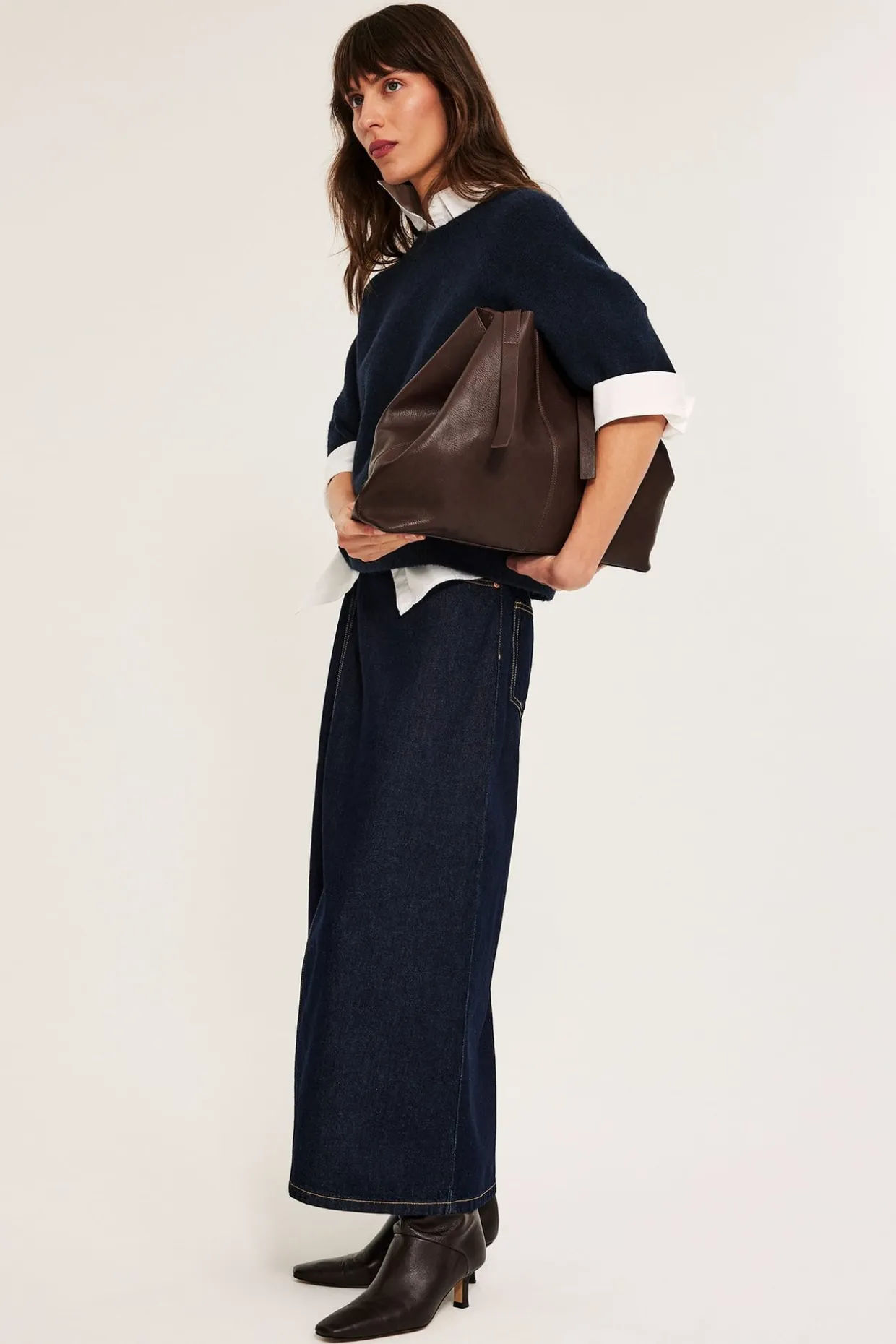 Oversized stickad t-shirt