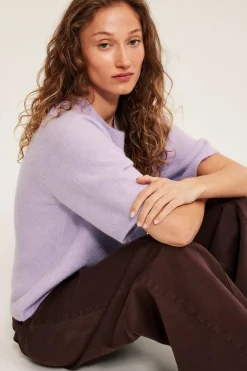 Oversized stickad t-shirt