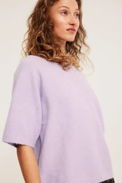 Oversized stickad t-shirt