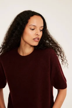 Oversized stickad t-shirt