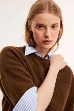 Oversized stickad t-shirt