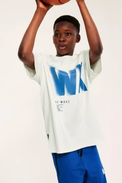 Oversized t -shirt med texttryck