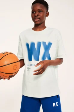 Oversized t -shirt med texttryck