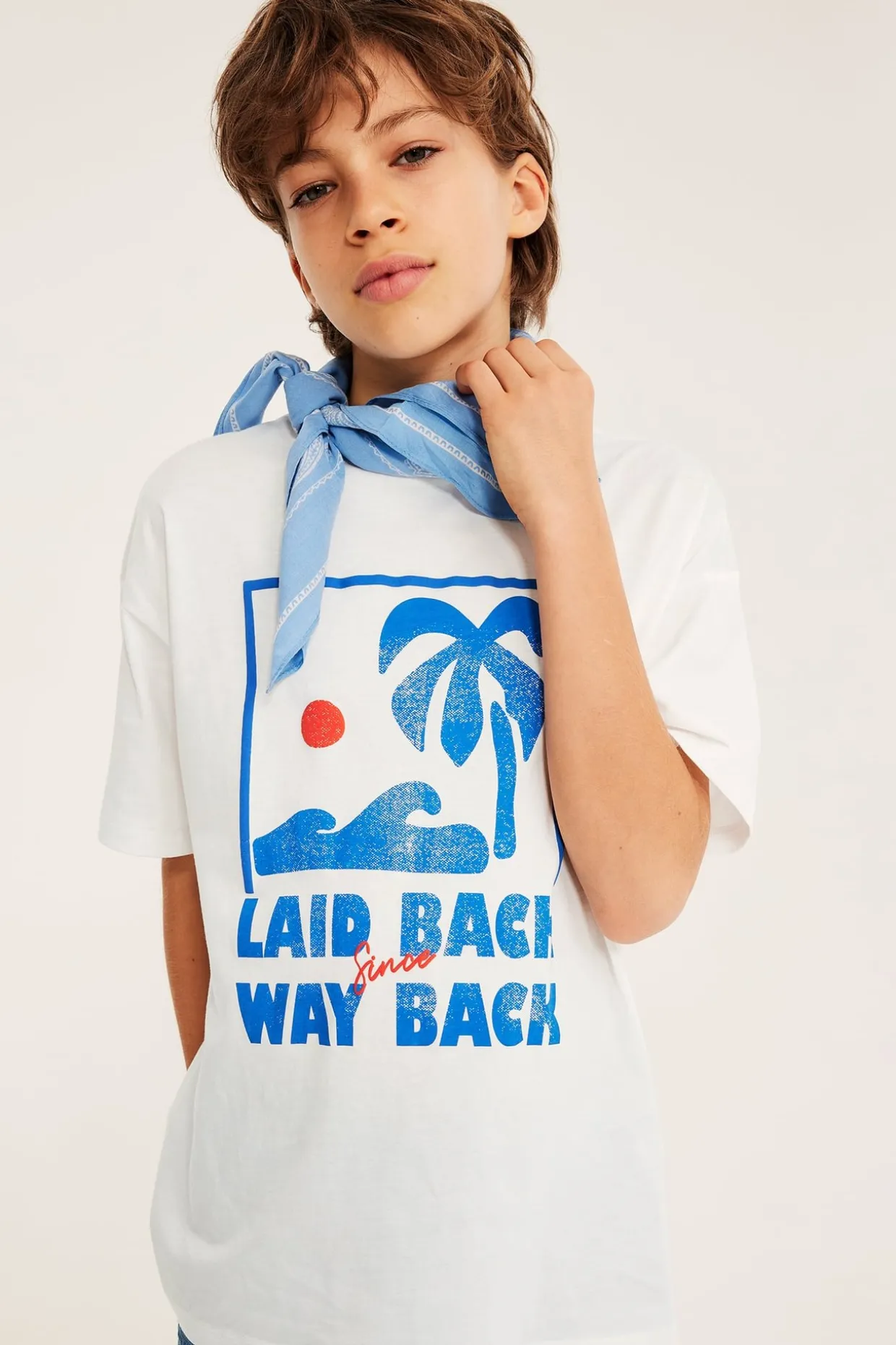 Oversized t-shirt med tryck