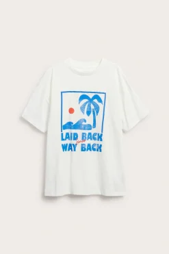 Oversized t-shirt med tryck