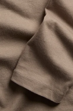 Oversize långärmad t-shirt i bomullstrikå
