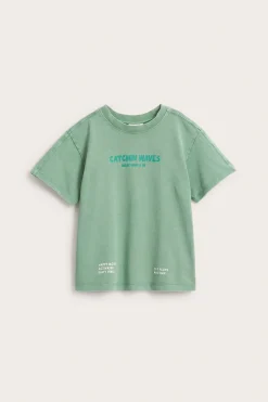 Oversize t-shirt i kraftig bomullstrikå