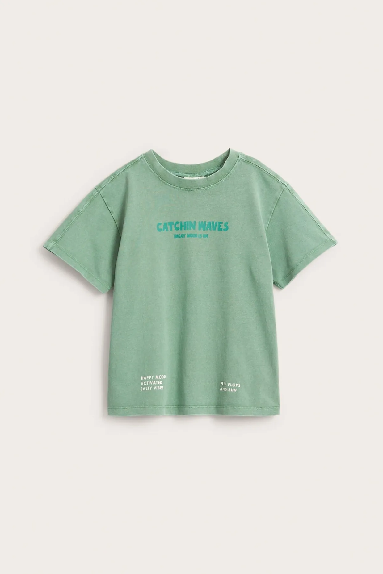 Oversize t-shirt i kraftig bomullstrikå