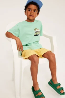 Oversize t-shirt med bilmotiv