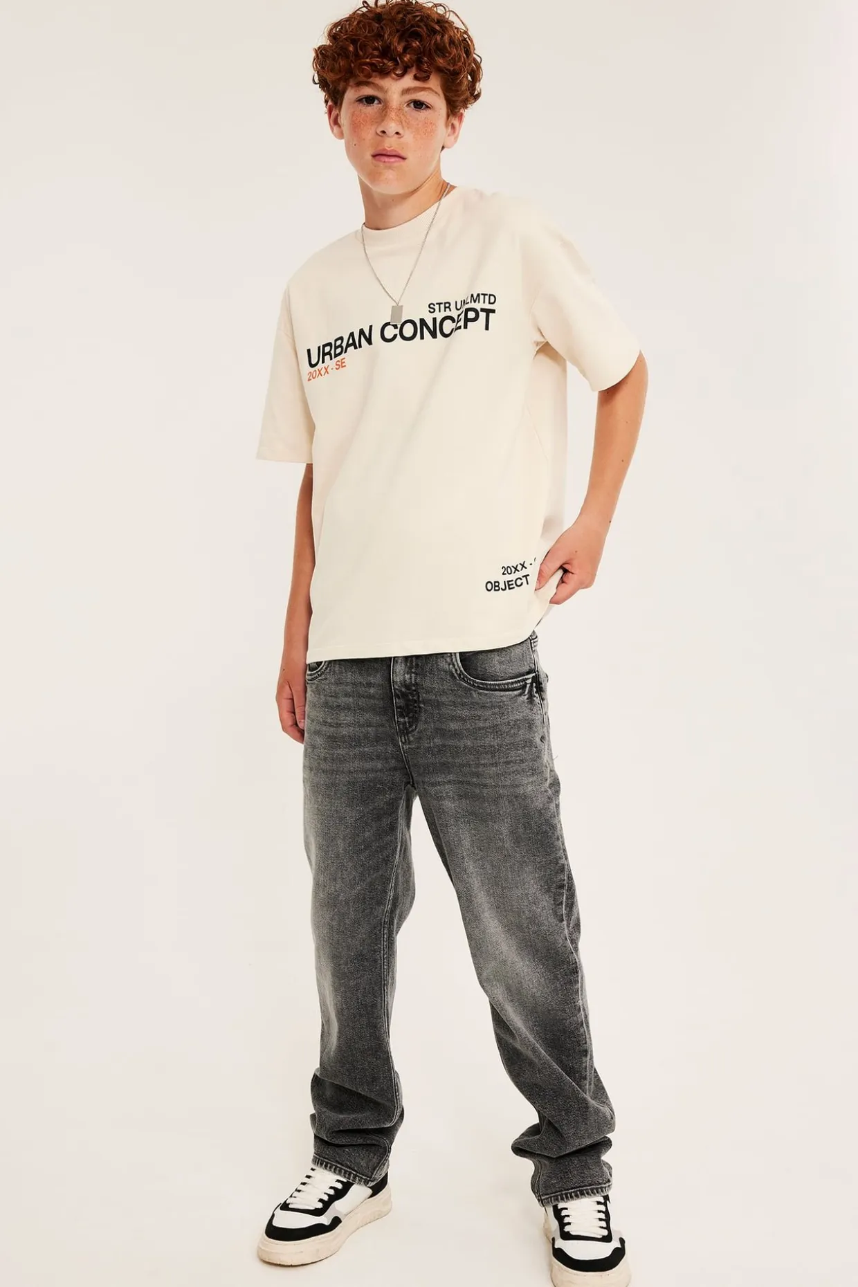 Oversize t-shirt med textprint