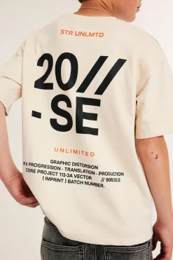 Oversize t-shirt med textprint
