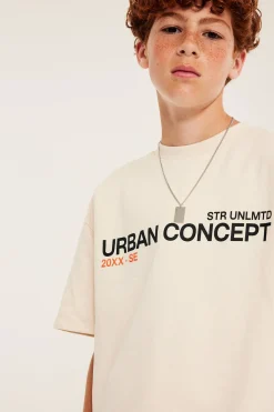 Oversize t-shirt med textprint